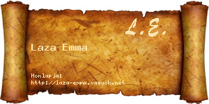Laza Emma névjegykártya